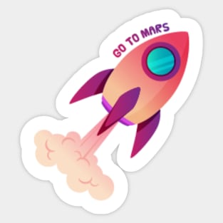 Go to mars Sticker